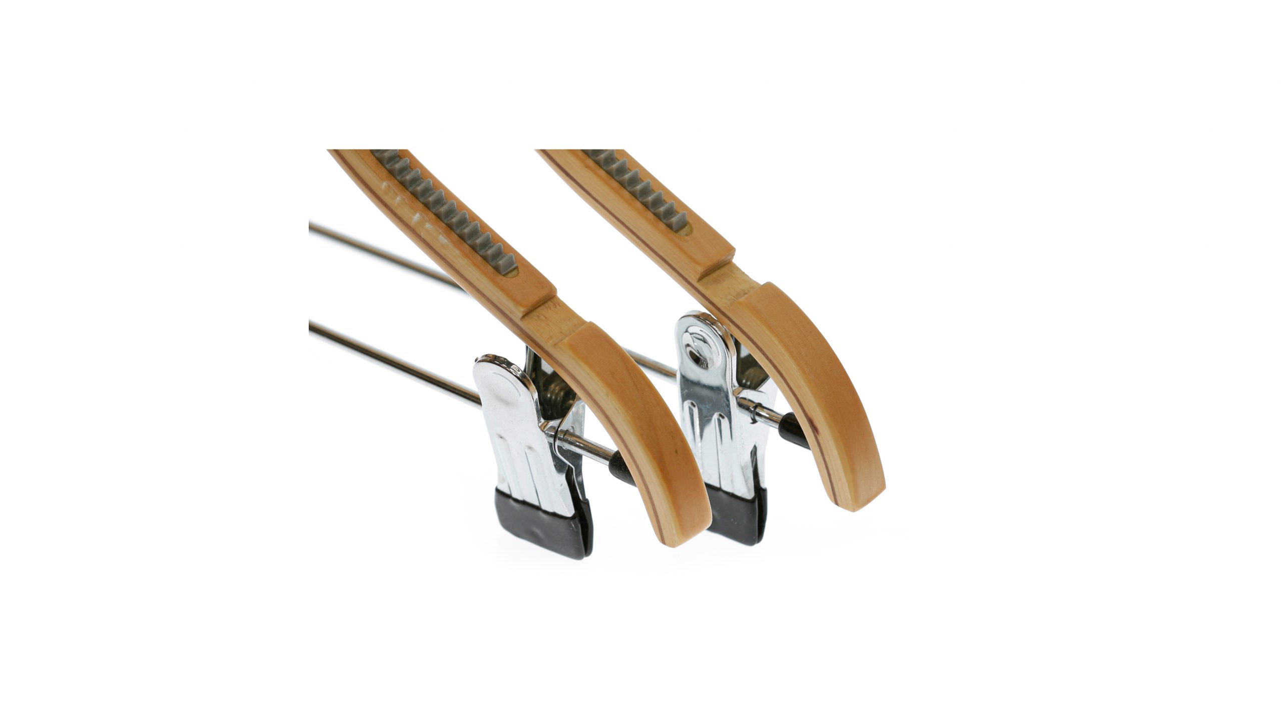 Wooden Hangers with Metal Clips S Clothes hangers
